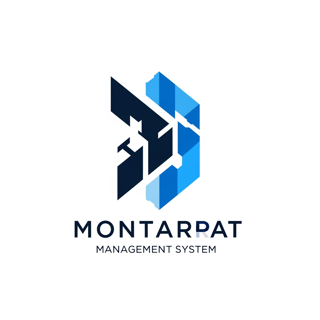 AI Design for A modern, minimalist logo design for a research management system, featuring sleek geometric shapes representing data flow and organized insights. Use a professional color palette of deep navy and electric blue on a clean white background, focusing on sharp lines, balanced composition, and a high-tech, trustworthy aesthetic suitable for a software brand.