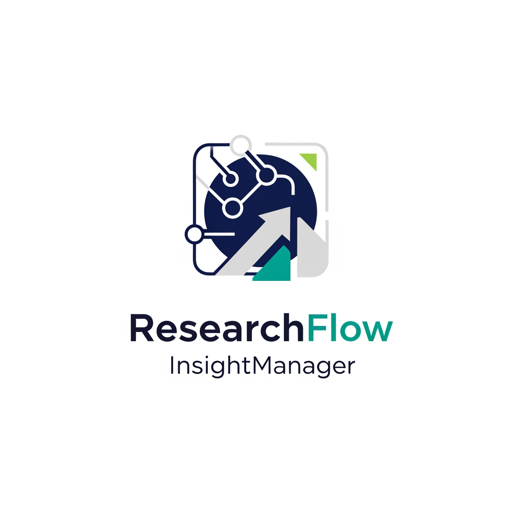 AI Design for A modern, minimalist logo design for a research management system