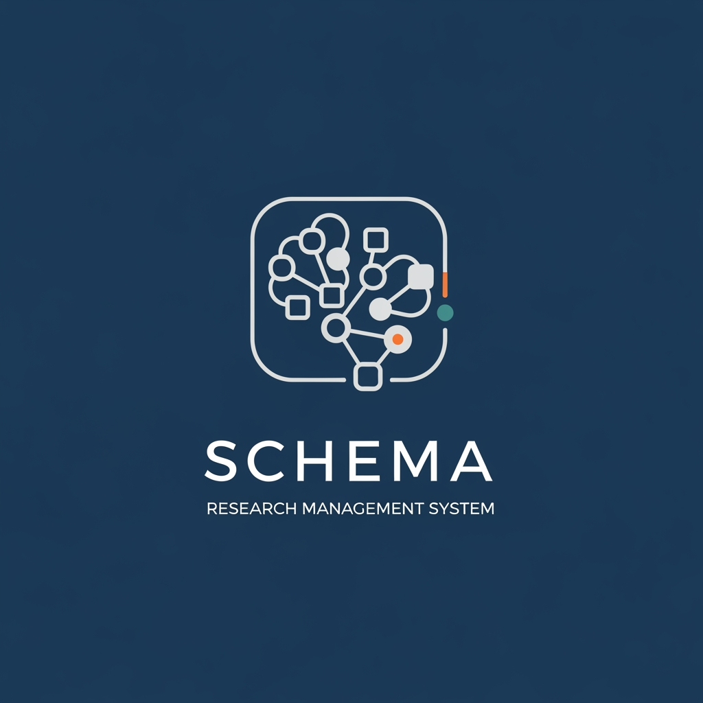 AI Design for A modern, minimalist logo design for a research management system