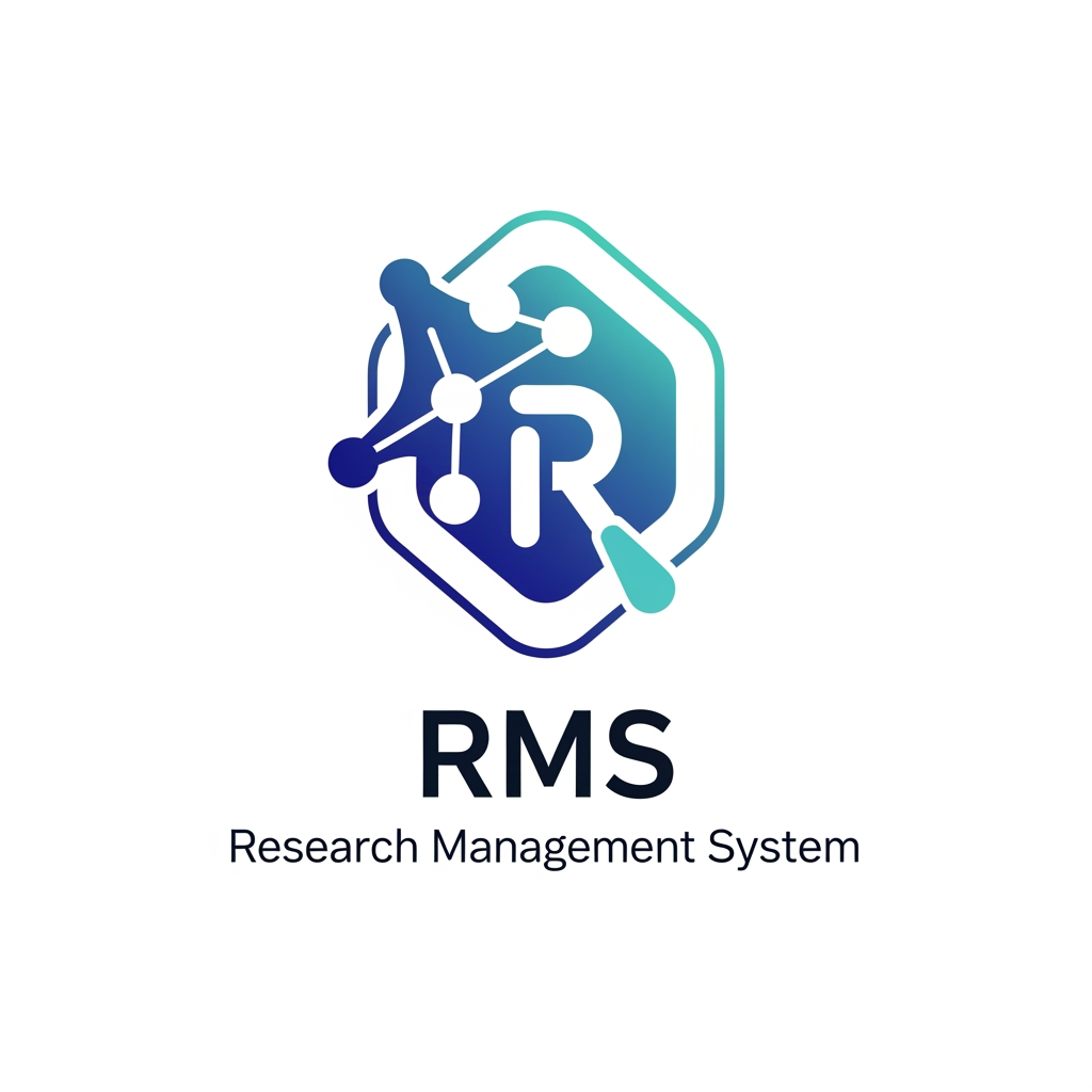 AI Design for I want logo for research management sysytem with trendy and professional UI format
