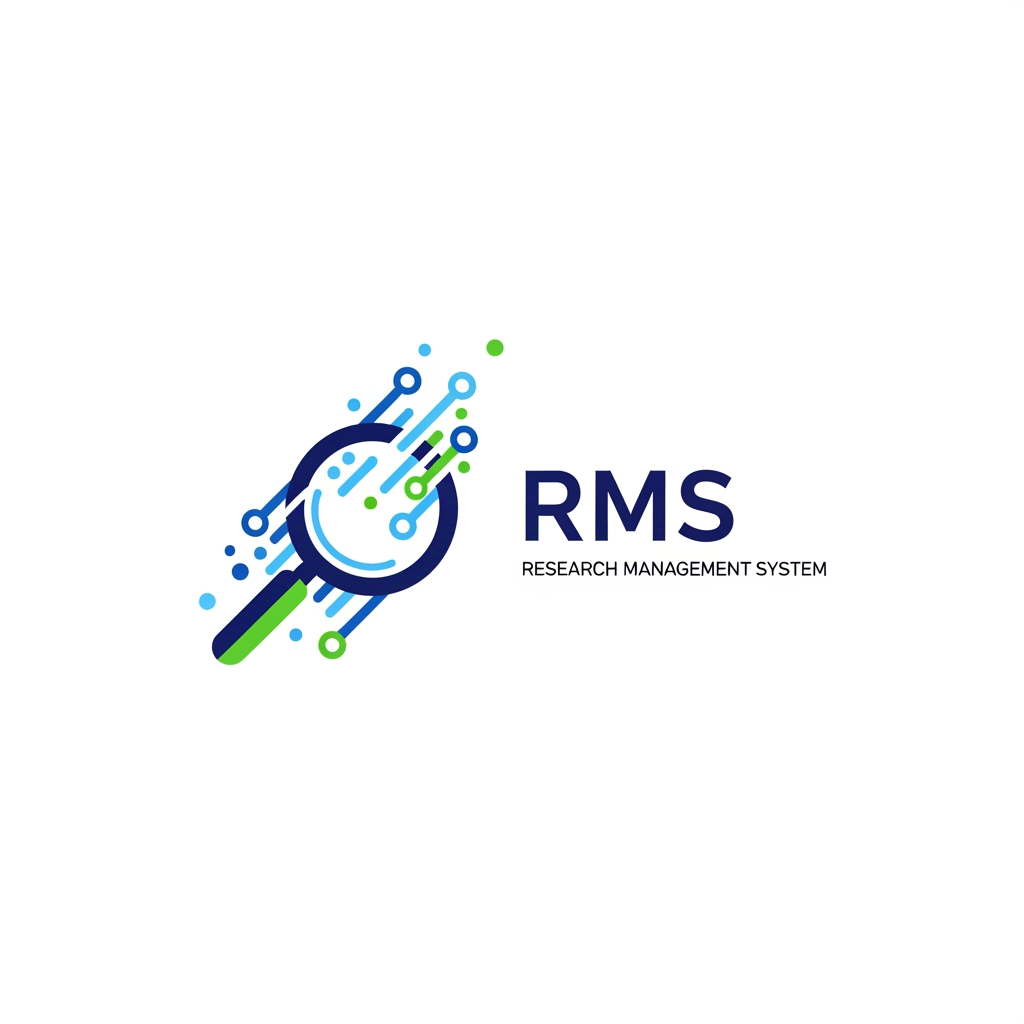 AI Design for I want logo for research management sysytem with trendy and professional UI format