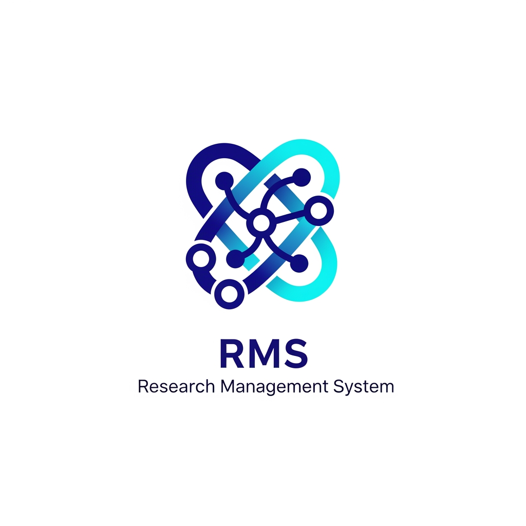 AI Design for I want logo for research management sysytem with trendy and professional UI format