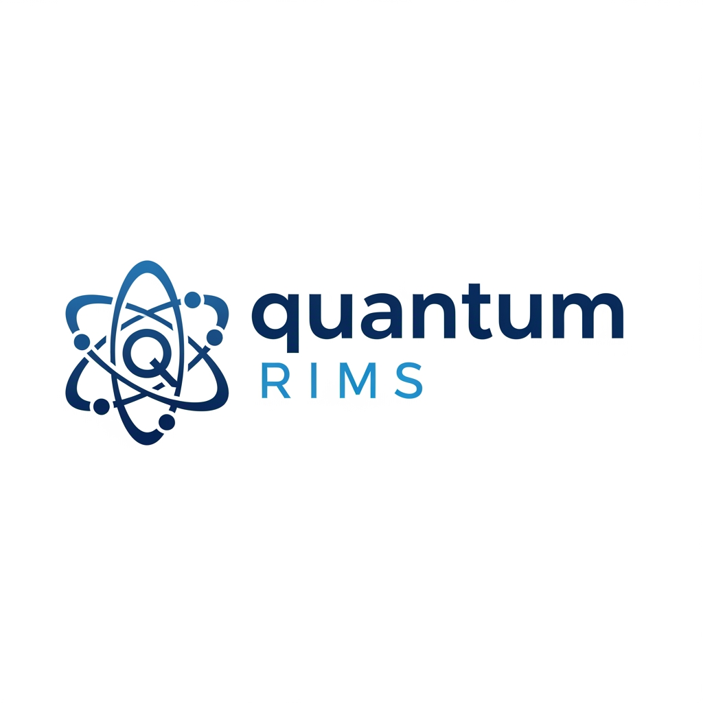 AI Design for A sleek, minimalist logo design for a research management system, named quantum RIMS