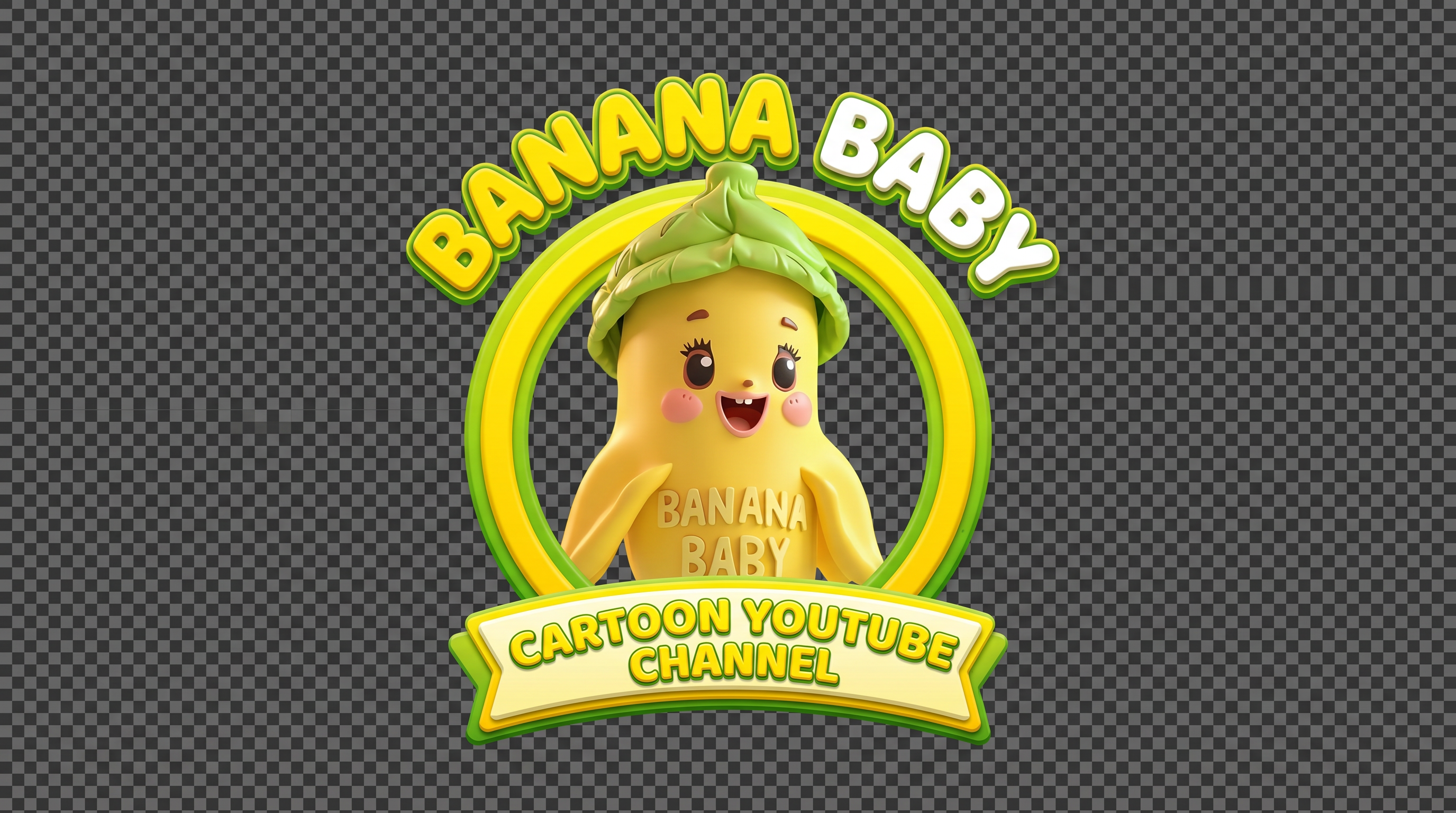 AI Design for CREATE A LOGO WITH THE ABOVE ATTACHED IMAGE FOR CARTOON YOUTUBE CHANNEL BANANA BABY