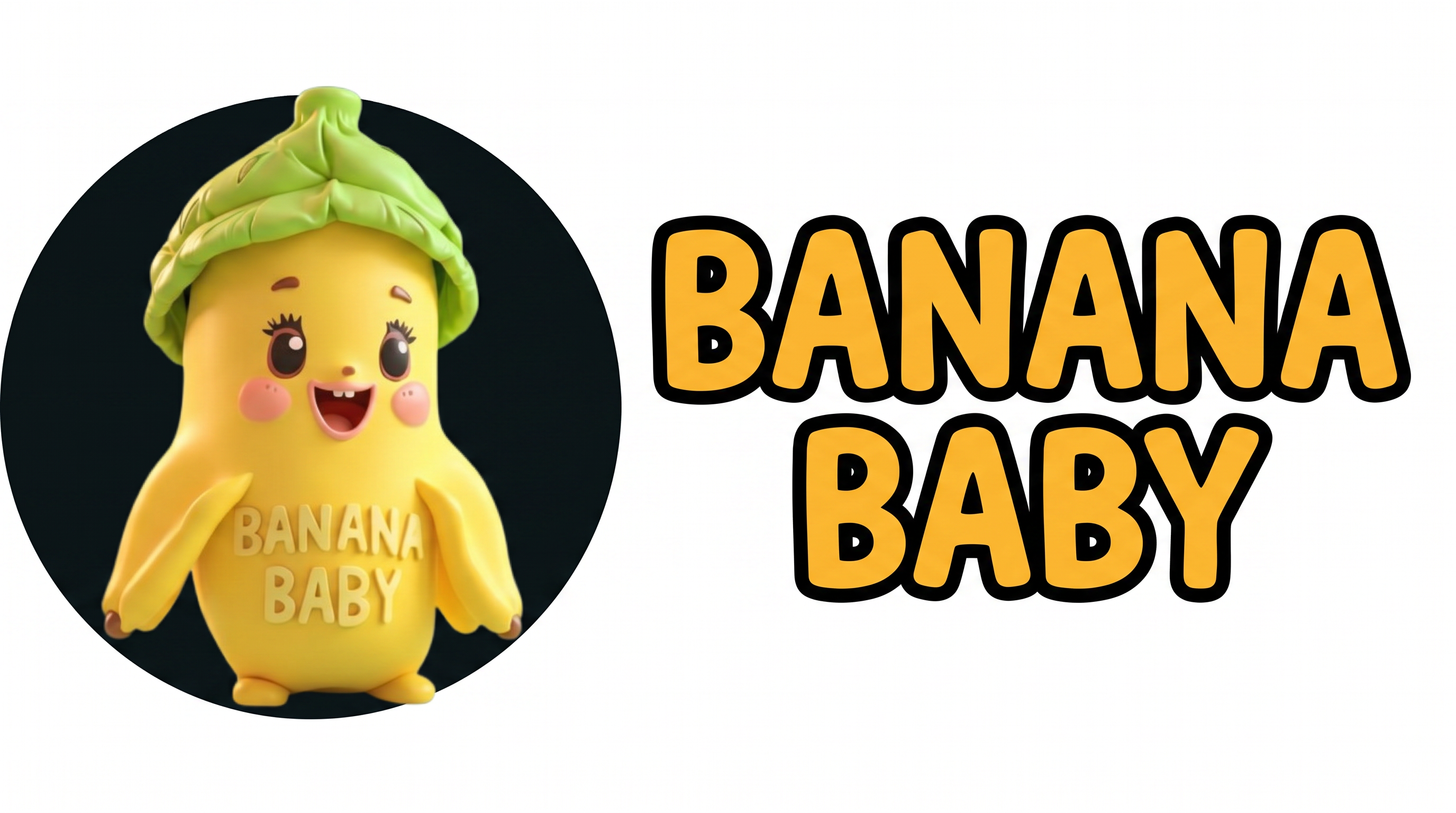 AI Design for CREATE A LOGO WITH THE ABOVE ATTACHED IMAGE WHERE LEFT SIDE IS IMAGE IN ROUND SHAPE AND BESIDE THAT" BANANA BABY" IS WRITTEN