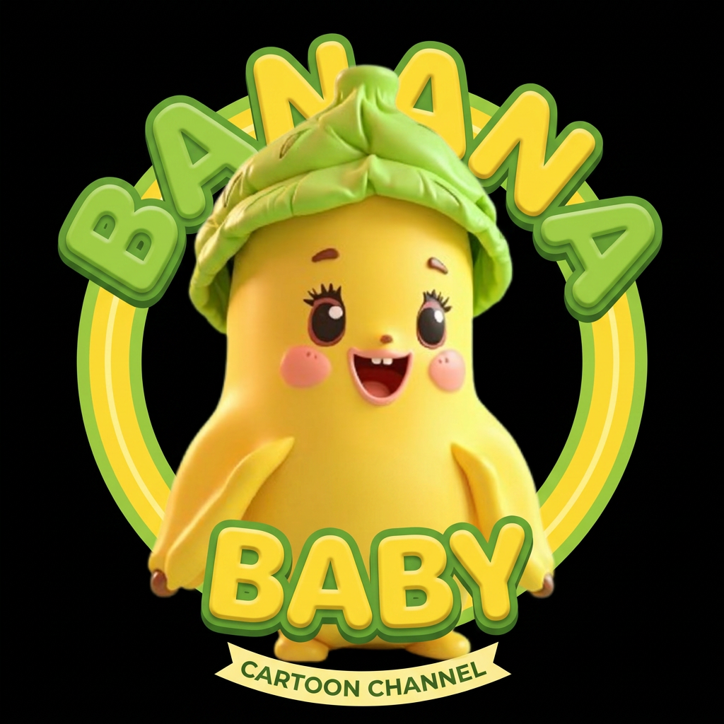 AI Design for CREATE A LOGO WITH THE ABOVE ATTACHED IMAGE FOR CARTOON YOUTUBE CHANNEL BANANA BABY