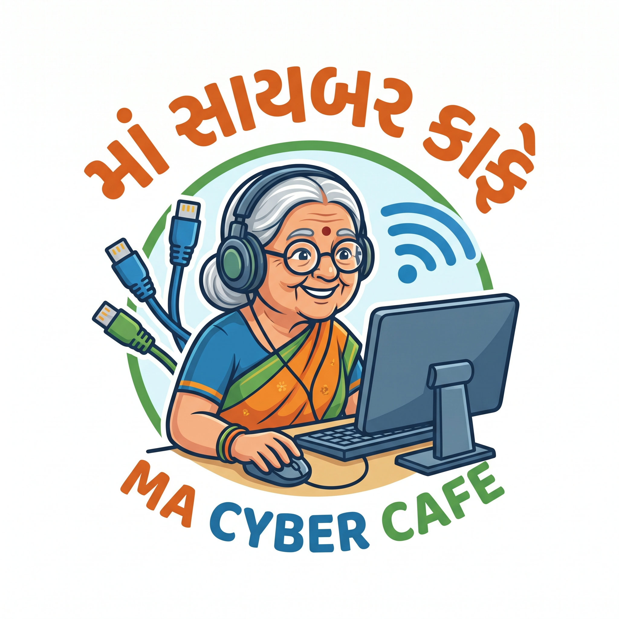 AI Design for માં સાયબર કાફે logo