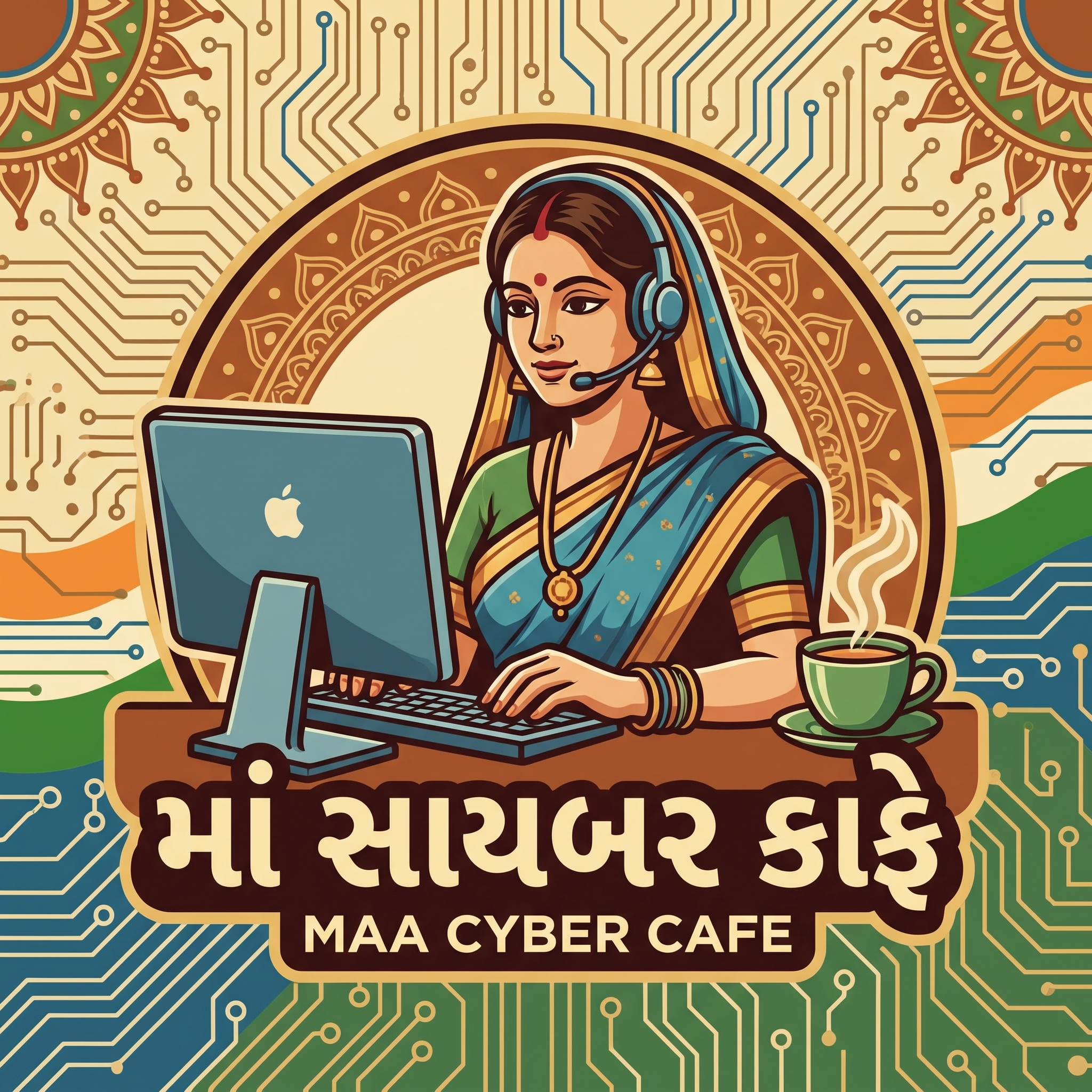 AI Design for માં સાયબર કાફે logo
