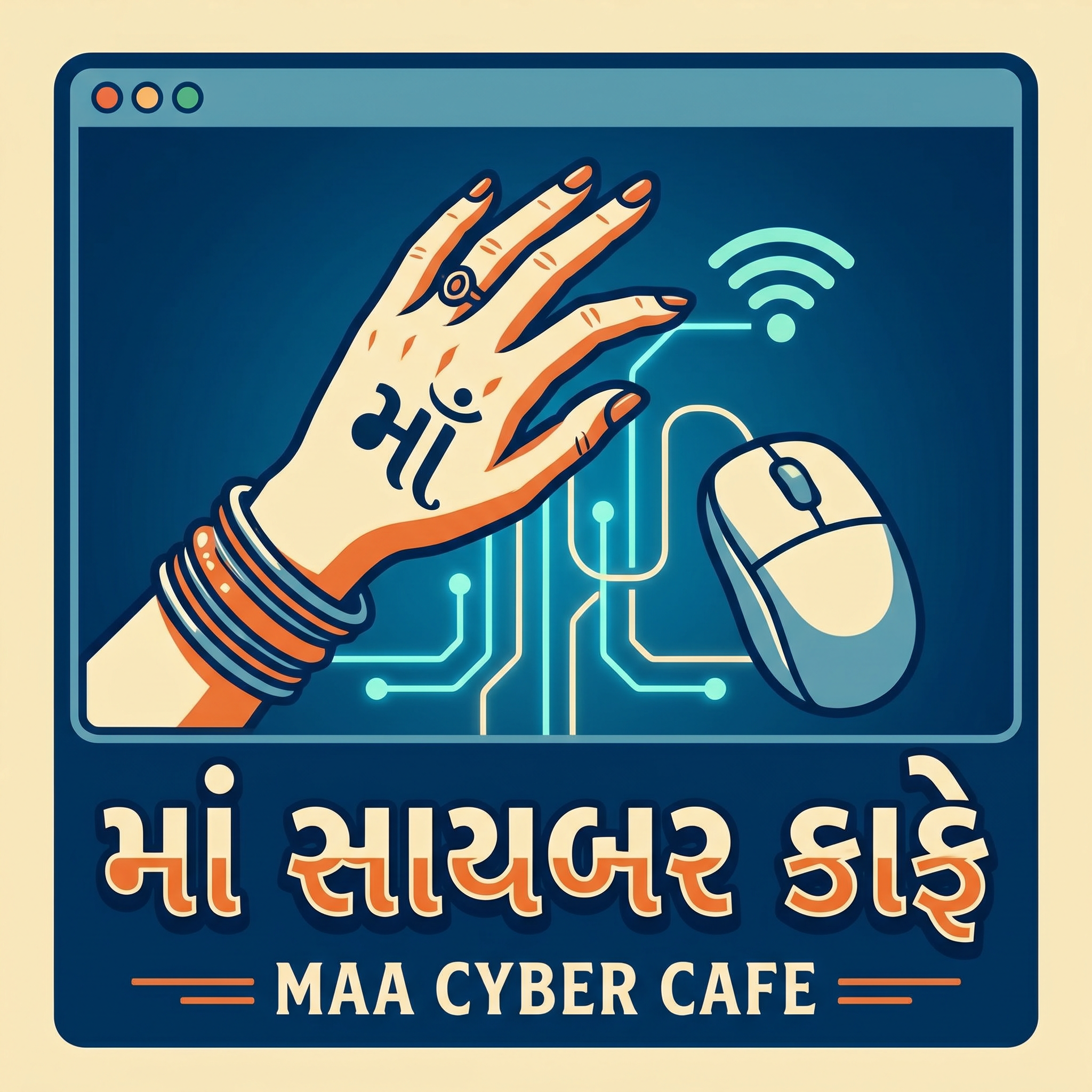 AI Design for માં સાયબર કાફે logo