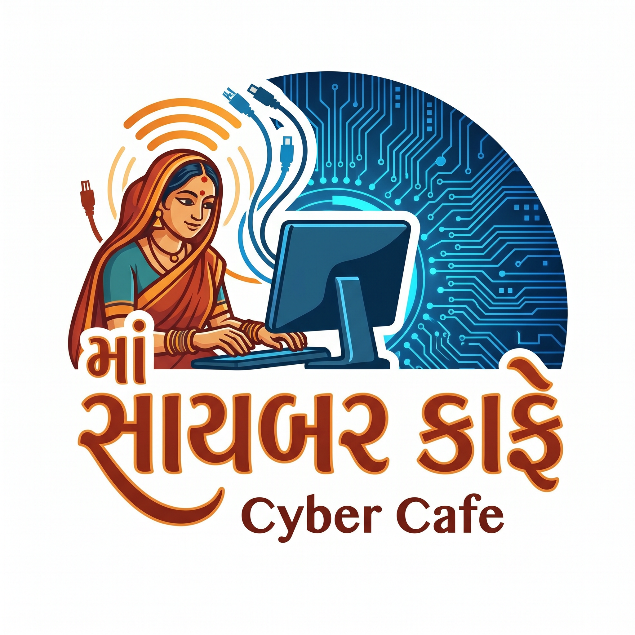 AI Design for માં સાયબર કાફે logo
