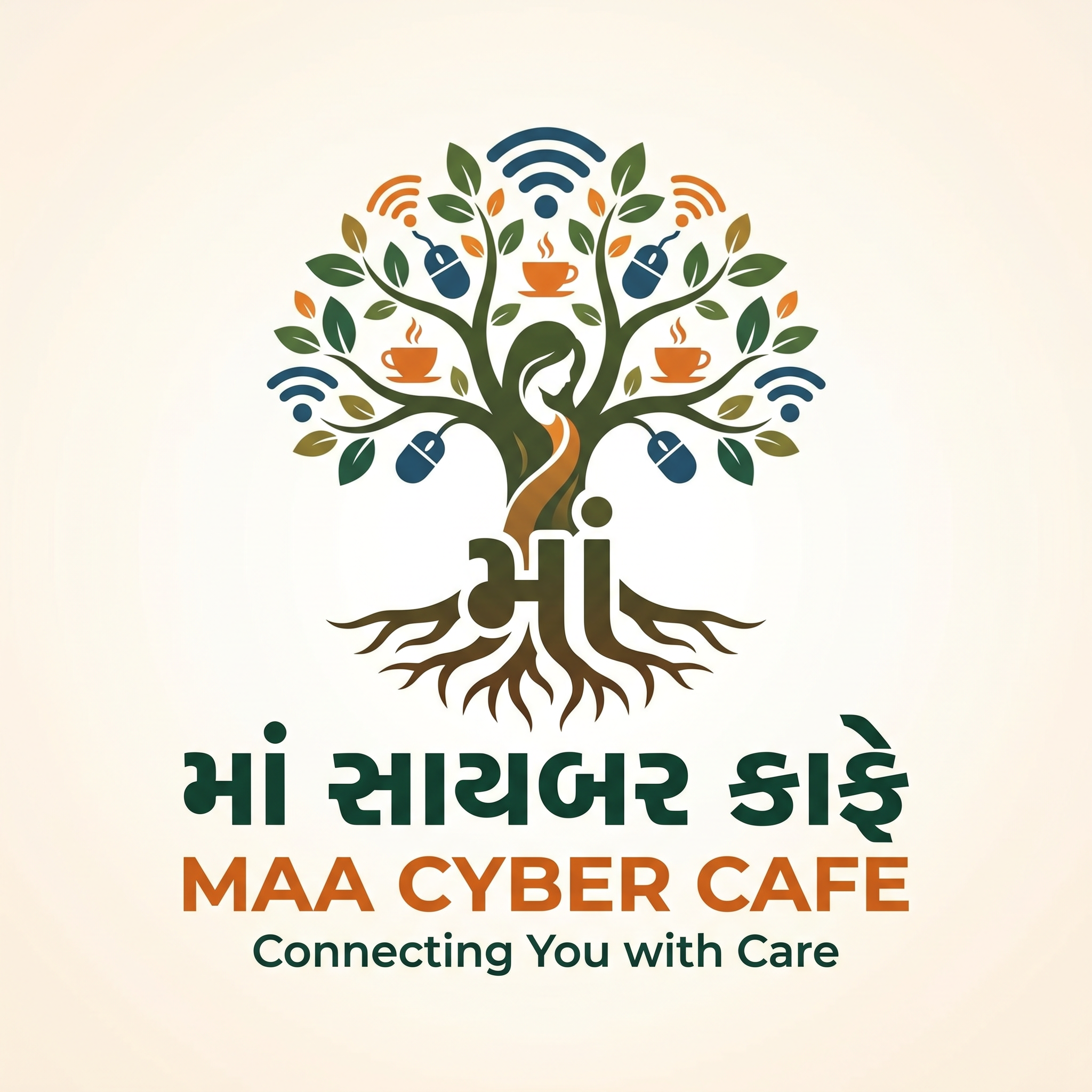 AI Design for માં સાયબર કાફે logo