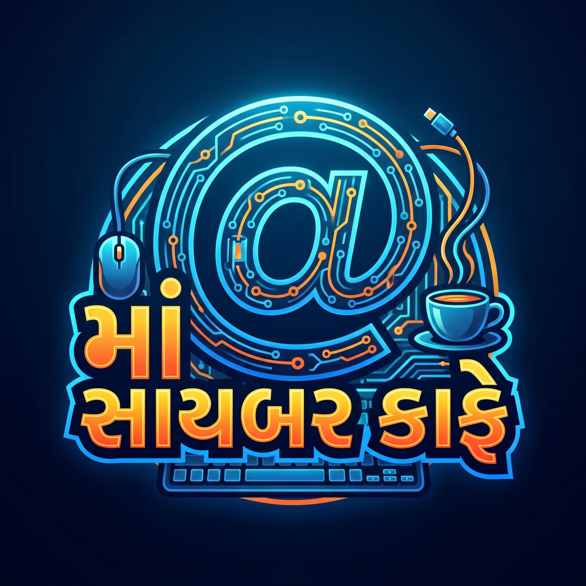 AI Design for માં સાયબર કાફે logo