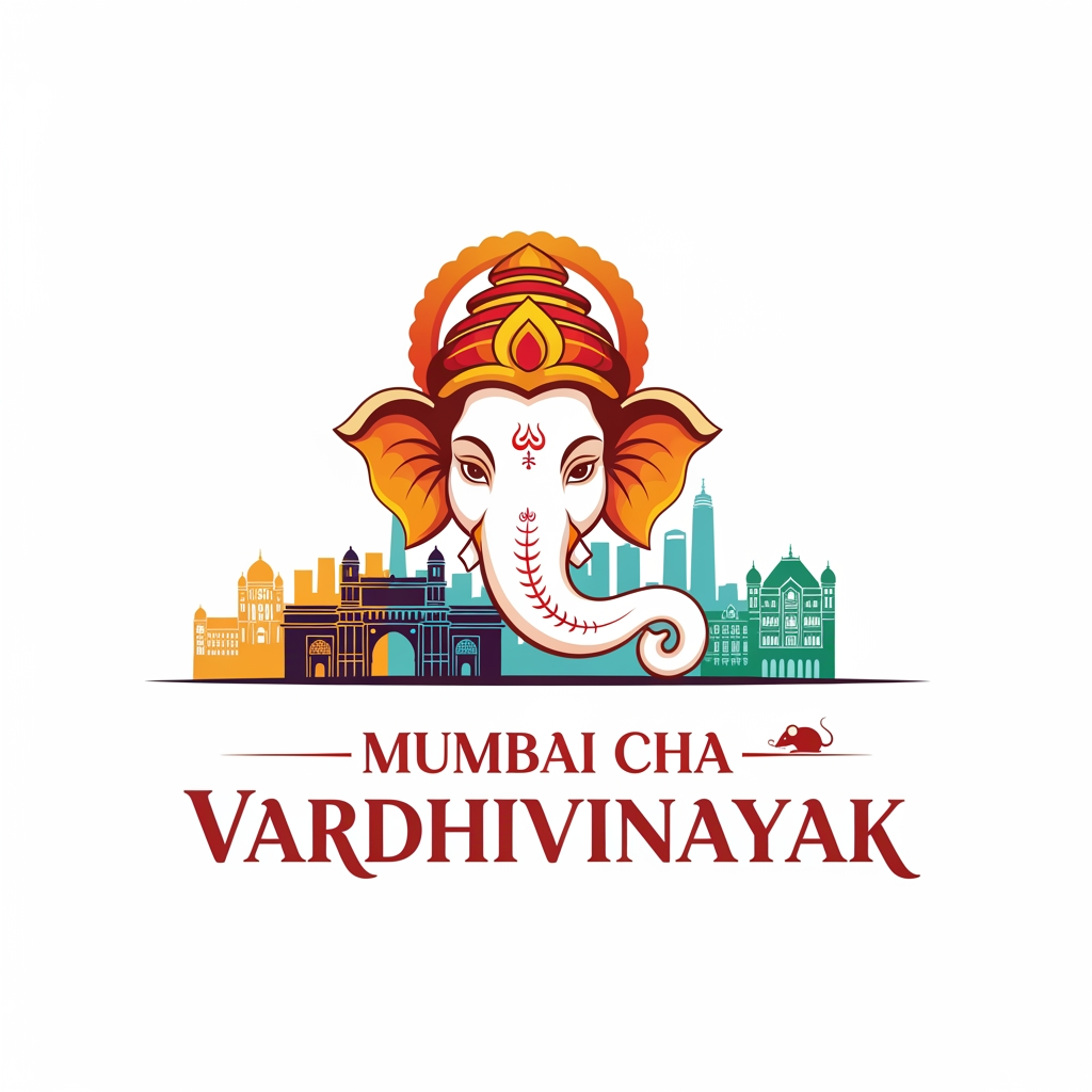 AI Design for मुंबई चा वर्सिद्धिविनायक want a logo of this name brand of ganpati event