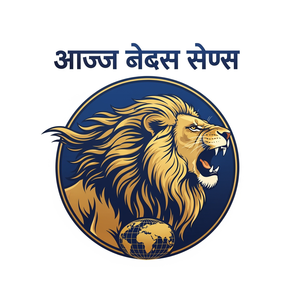 AI Design for i want to make a logo for a news channel whose name is સત્ય ની ગર્જના