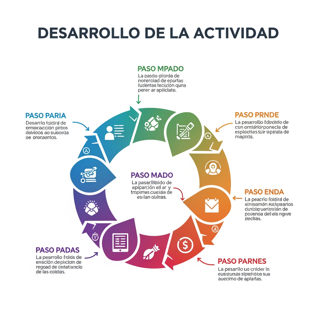 AI Design for Can you provide a diagram of how this activity has been developed, in Spanish? For education, to include in an infographic
