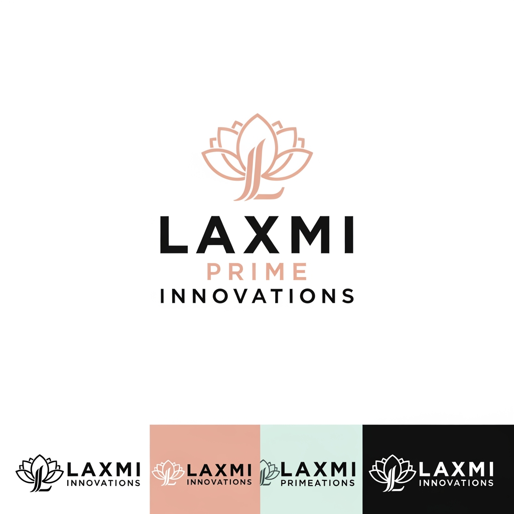 AI Design for Create a premium, modern, unique logo for a brand named "Sri Laxmi Enterprises". Use the uploaded reference logo only for inspiration. Create a clean, professional, high-end brand logo that looks premium, memorable and suitable for Instagram, website, packaging and business branding. Logo style should be minimal, luxury, bold, creative and modern. Add a unique icon/symbol related to the brand name. Typography should be clean, readable and professional. Create multiple unique logo design options with different premium color combinations. Keep the logo sharp, balanced, vector-style, high quality, clean background, no extra text, no mockup, no watermark. Where it says "Sri Laxmi Enterprises", replace it with your own brand name.