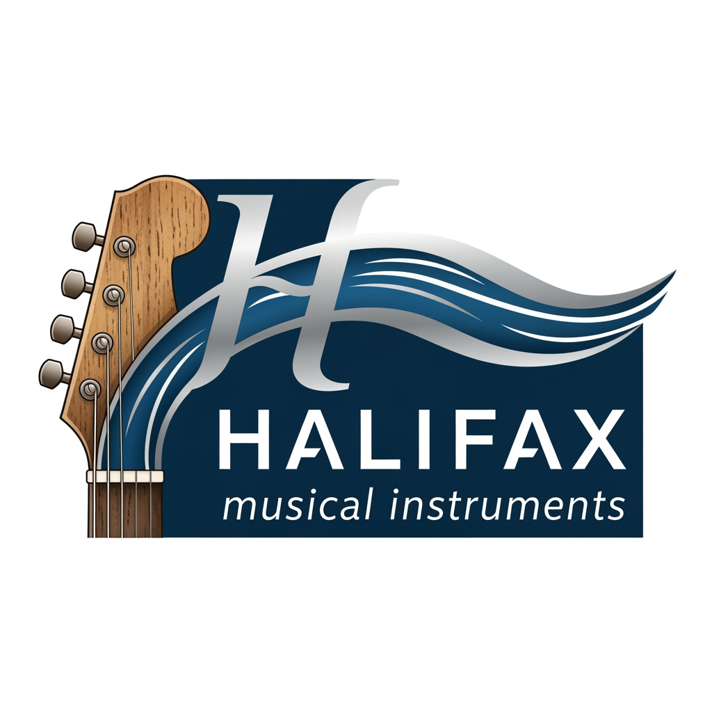 AI Design for please create logo HALIFAX musical instruments