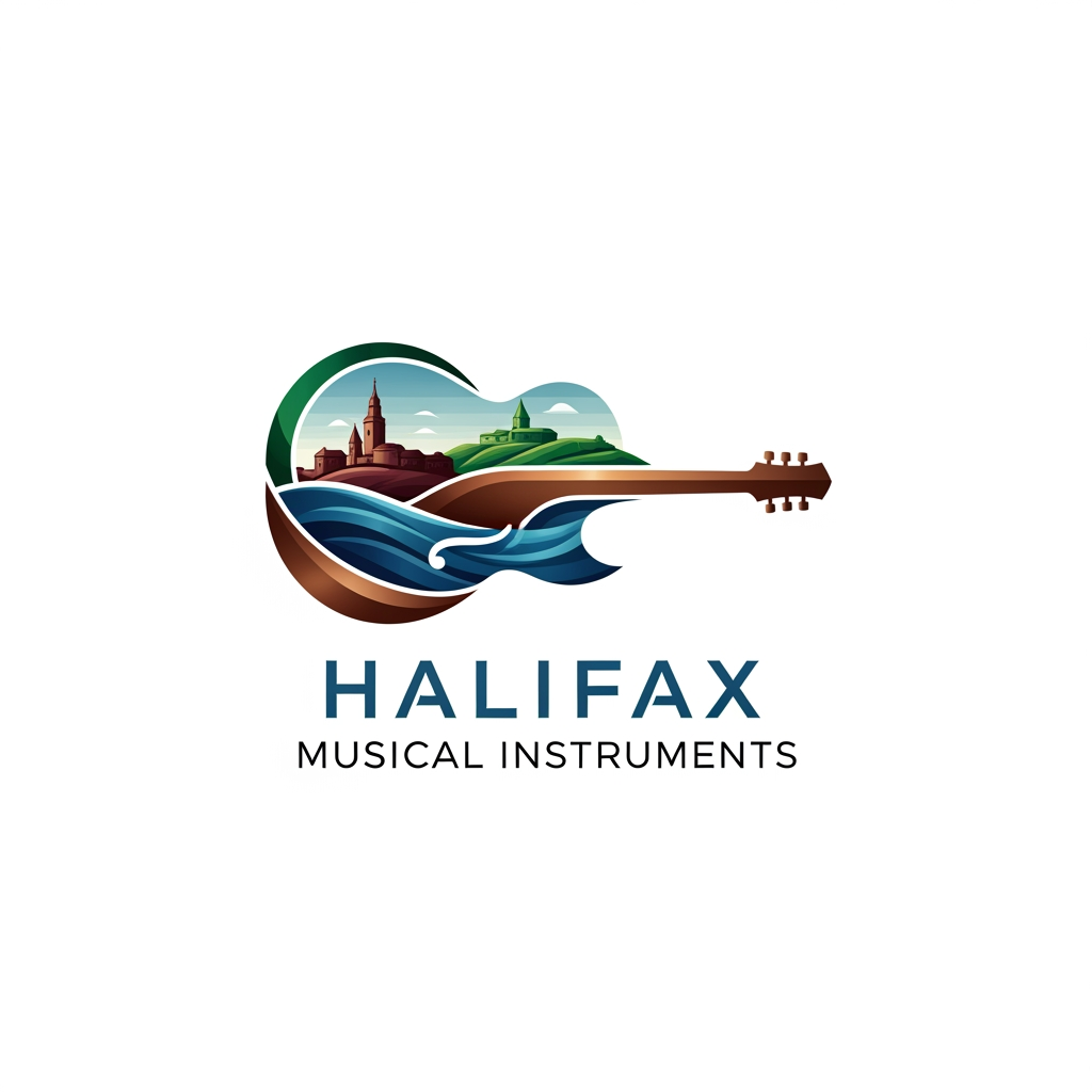 AI Design for please create logo Halifax Musical Instruments more different