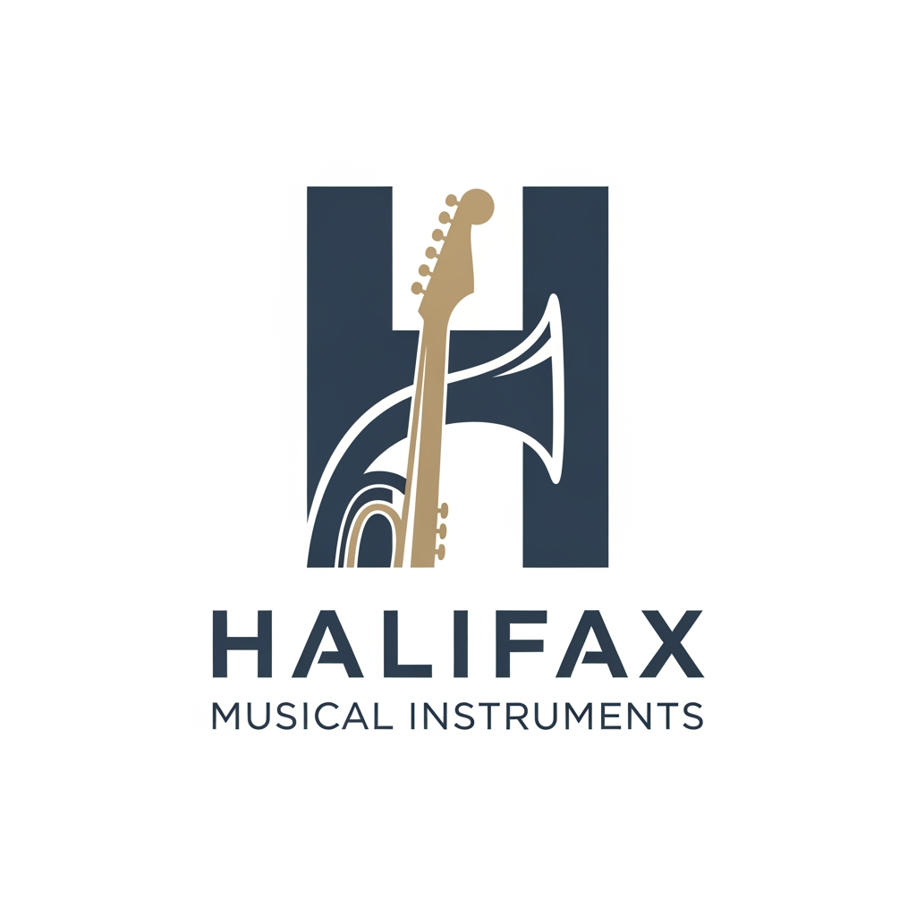 AI Design for please create logo halifax musicle instruments more different