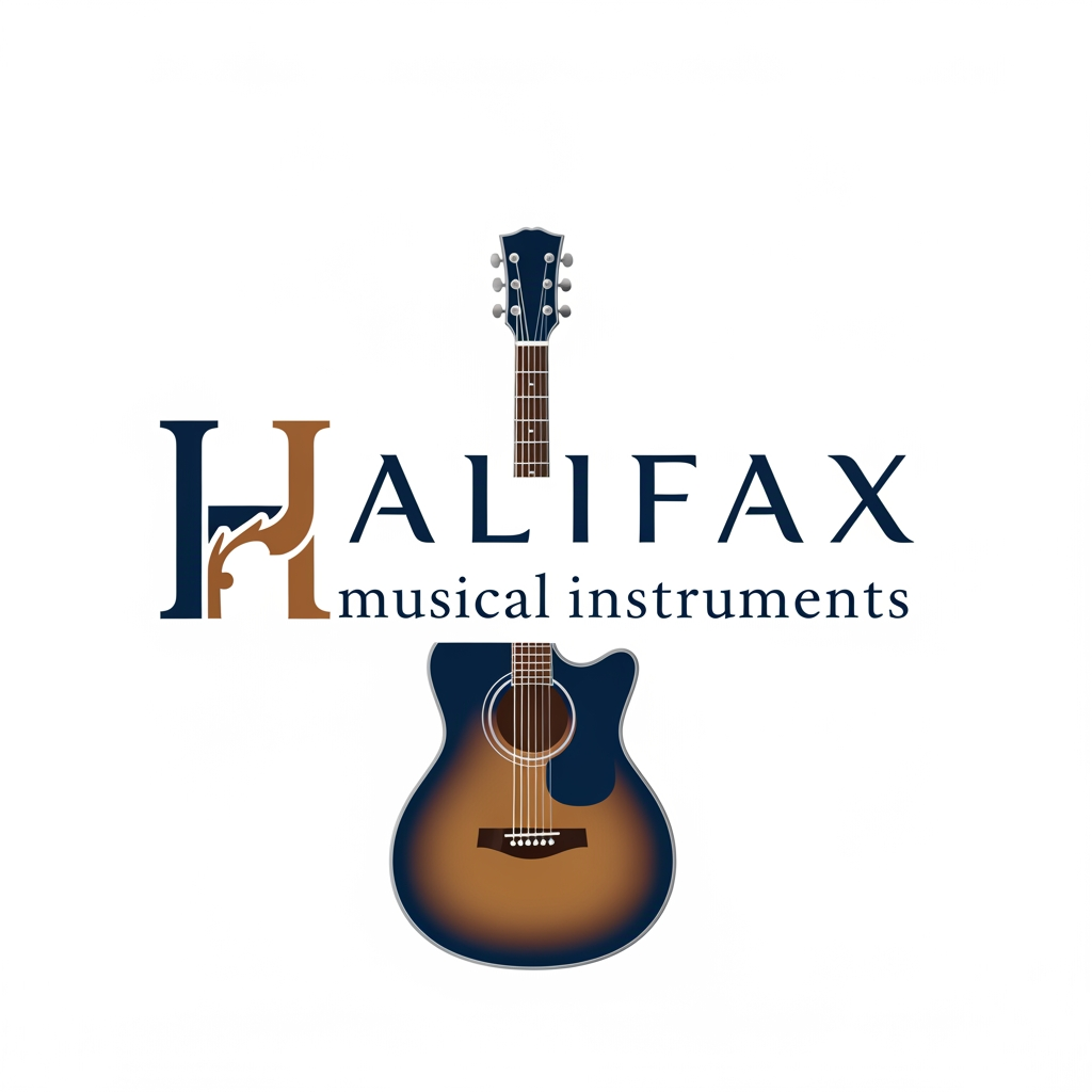 AI Design for please create logo HALIFAX musical instruments