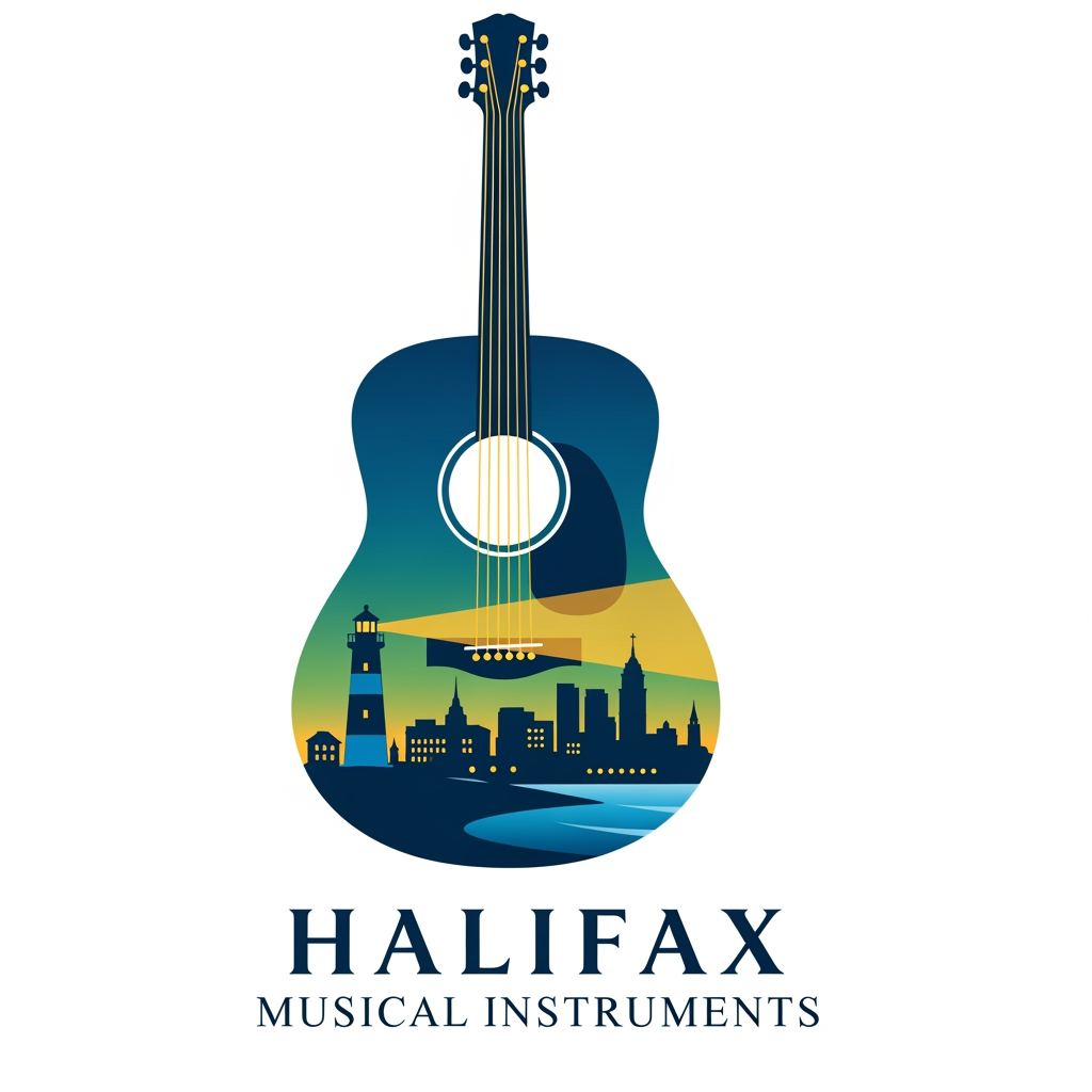 AI Design for please create logo halifax musicle instruments