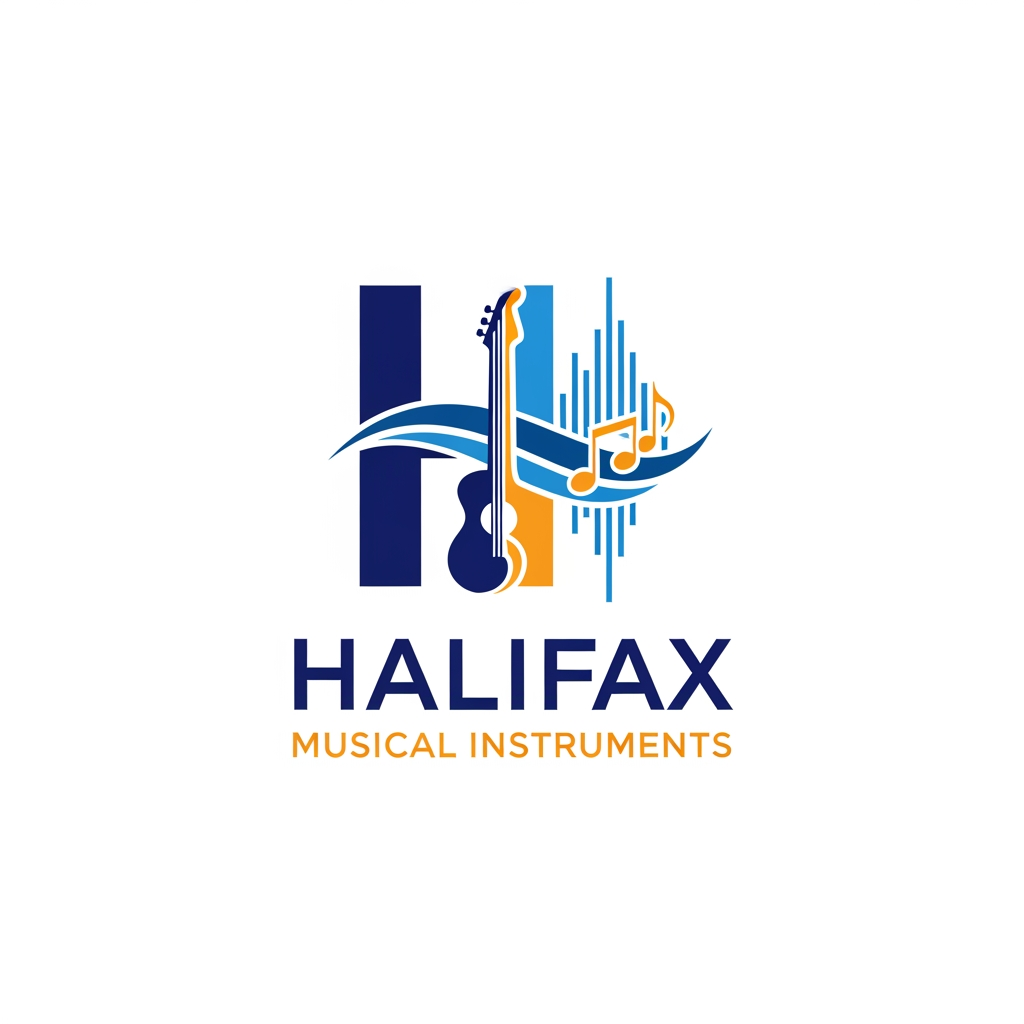 AI Design for please create logo Halifax Musical Instruments more different