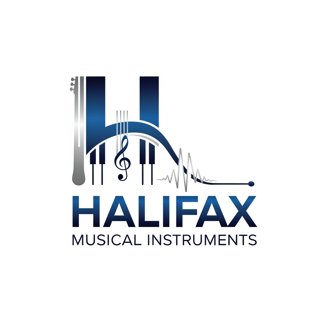 AI Design for please create logo halifax musicle instruments more different