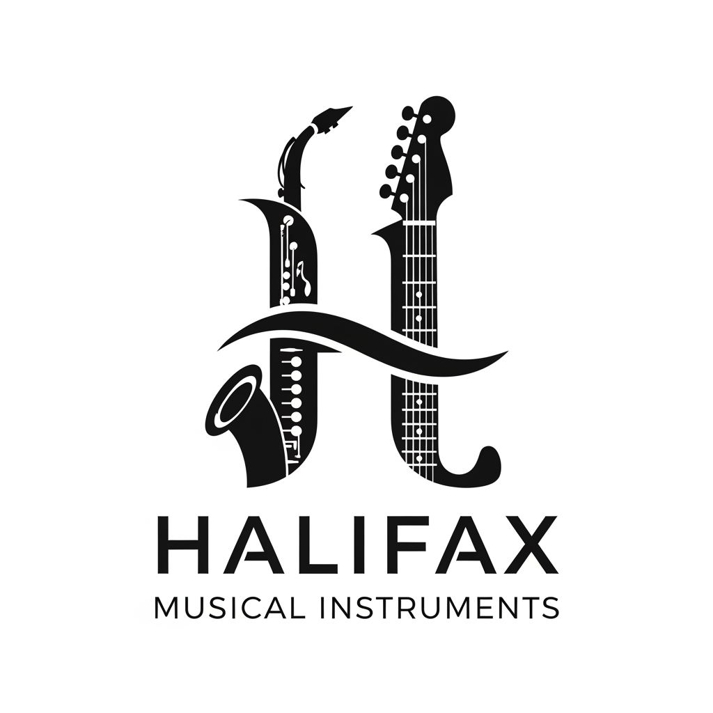 AI Design for please create logo Halifax Musical Instruments more different