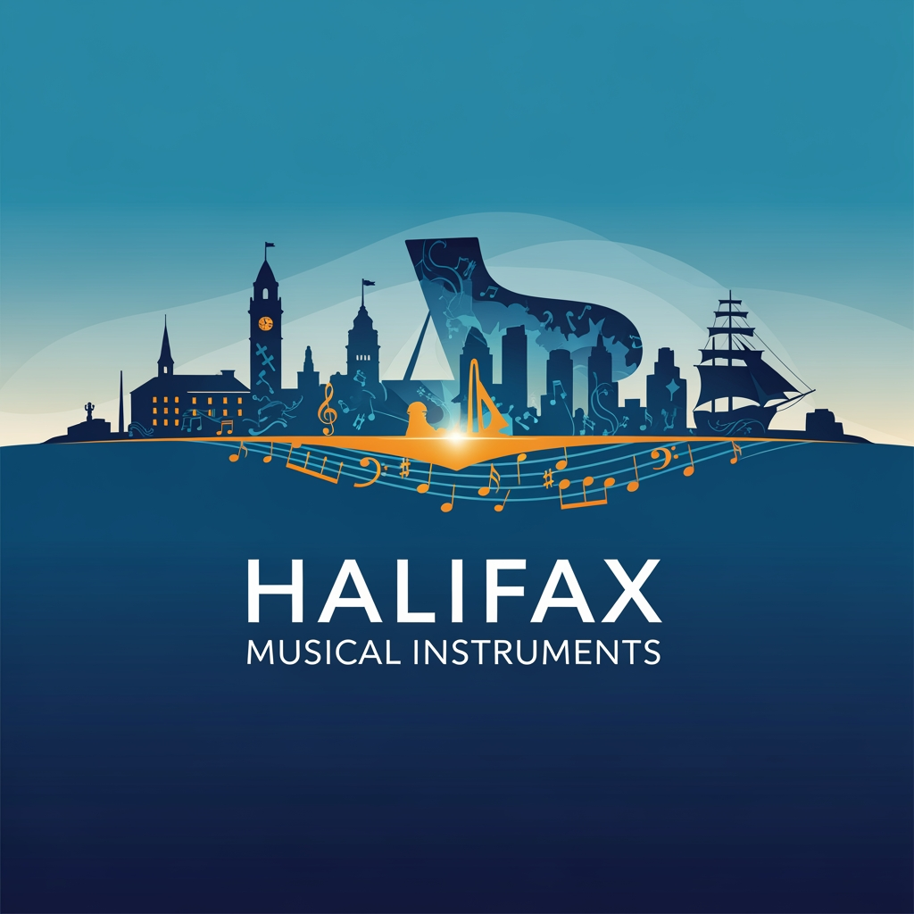 AI Design for please create logo halifax musicle instruments more different