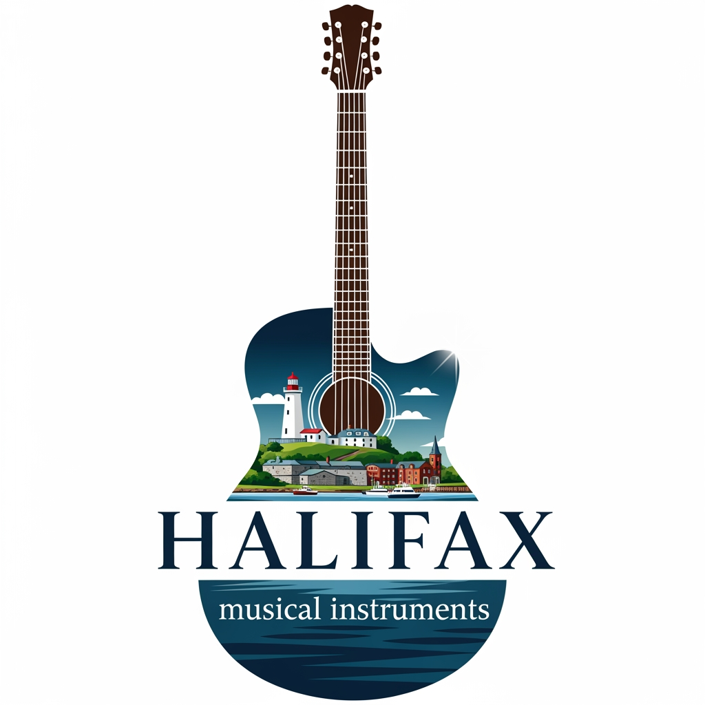 AI Design for please create logo HALIFAX musical instruments