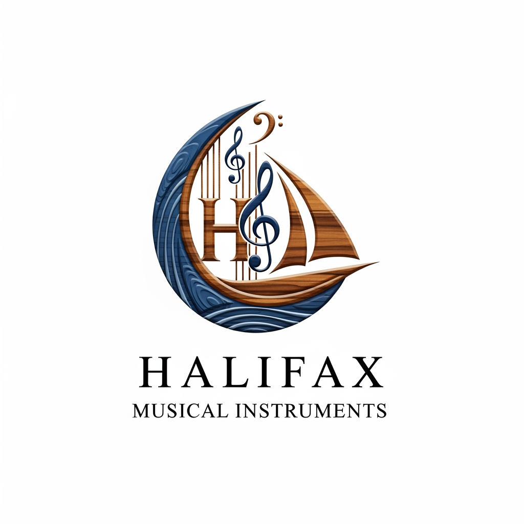 AI Design for please create logo halifax musicle instruments 
more different