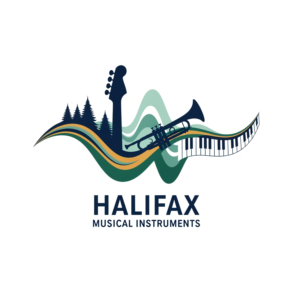 AI Design for please create logo Halifax Musical Instruments more different