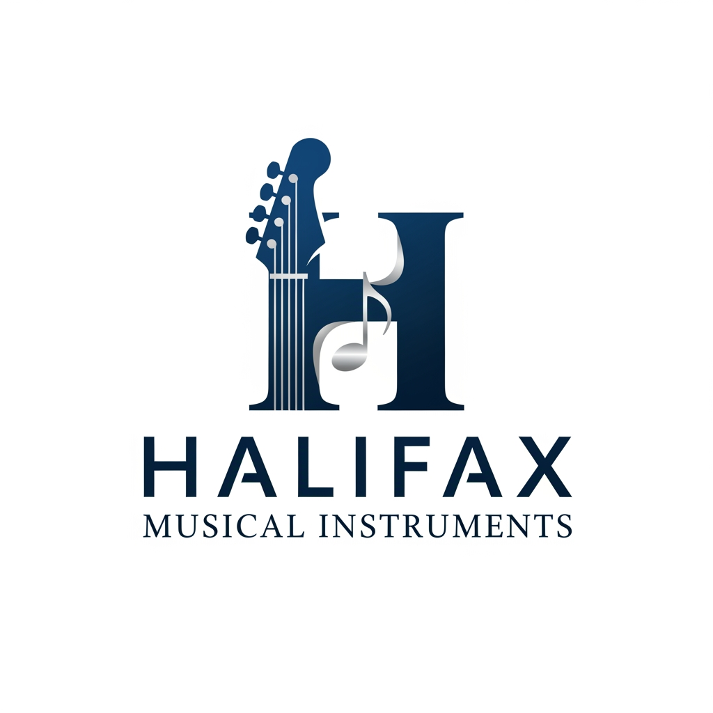 AI Design for please create logo halifax musicle instruments more different
