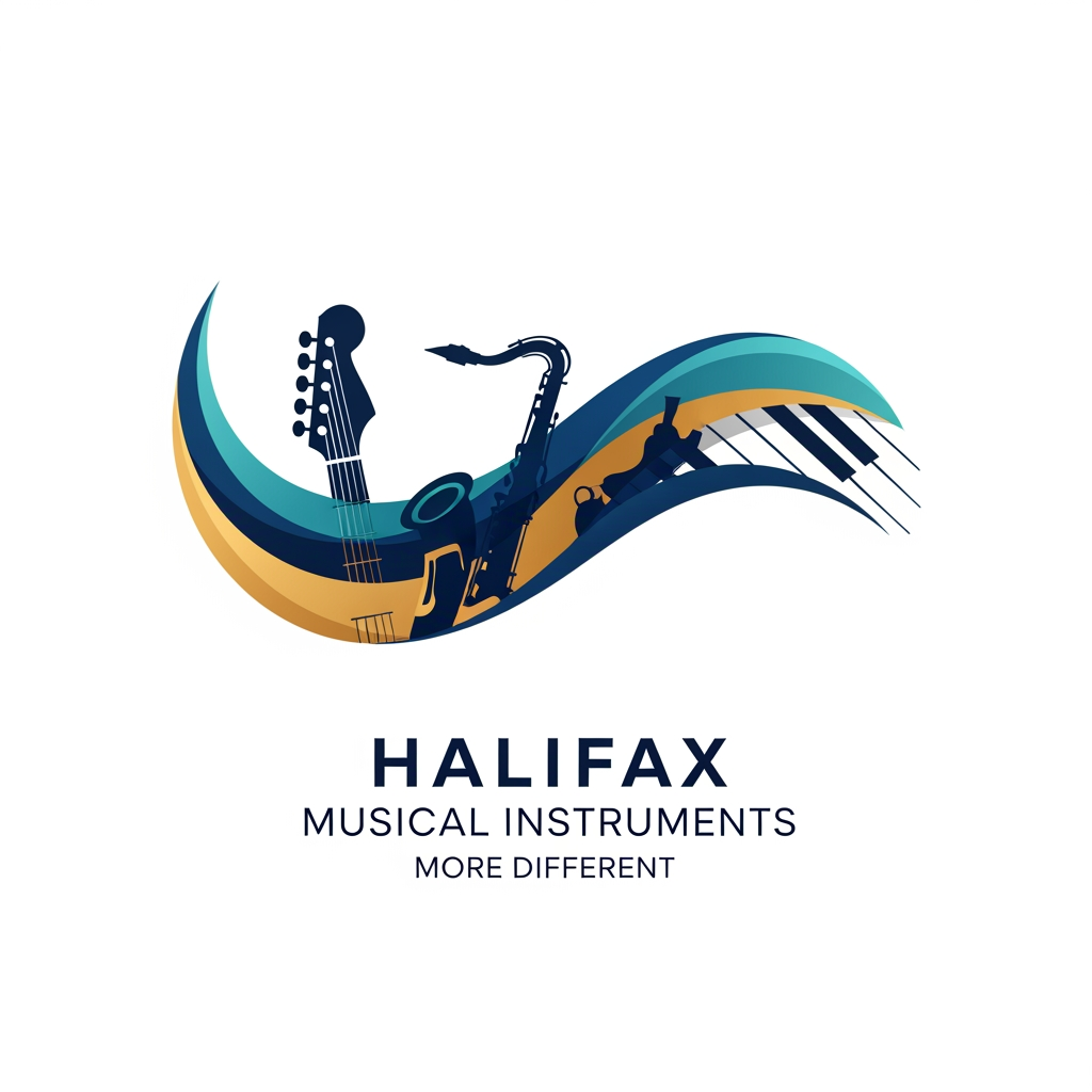 AI Design for please create logo halifax musicle instruments more different
