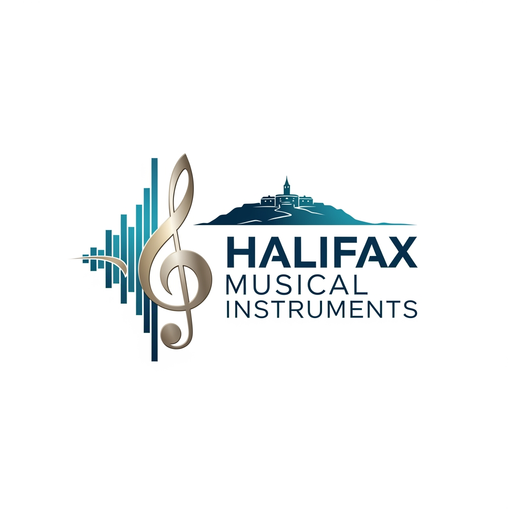 AI Design for please create logo Halifax Musical Instruments more different