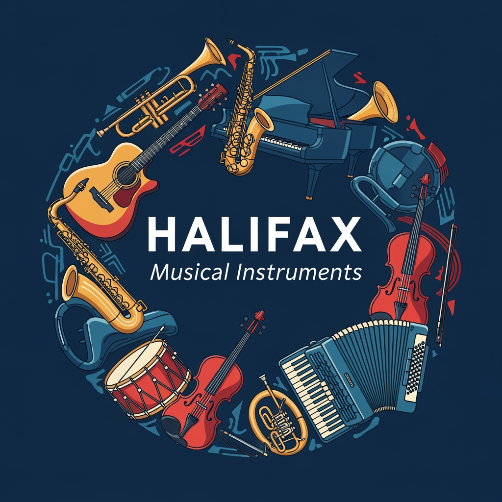 AI Design for please create logo halifax musicle instruments 
more different