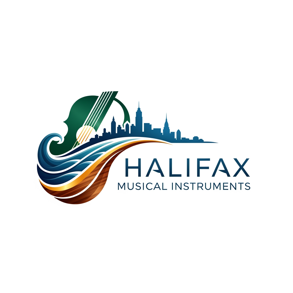 AI Design for please create logo Halifax Musical Instruments more different