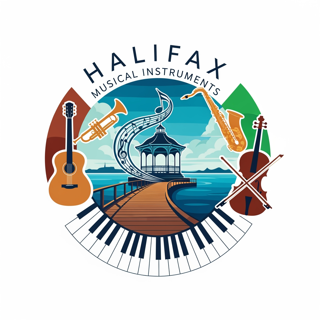 AI Design for please create logo halifax musicle instruments more different