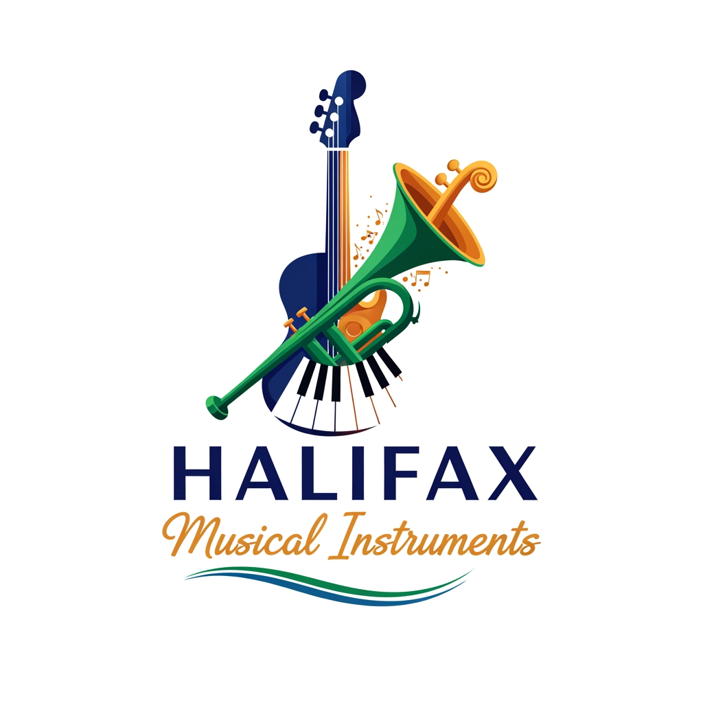 AI Design for please create logo Halifax Musical Instruments more different