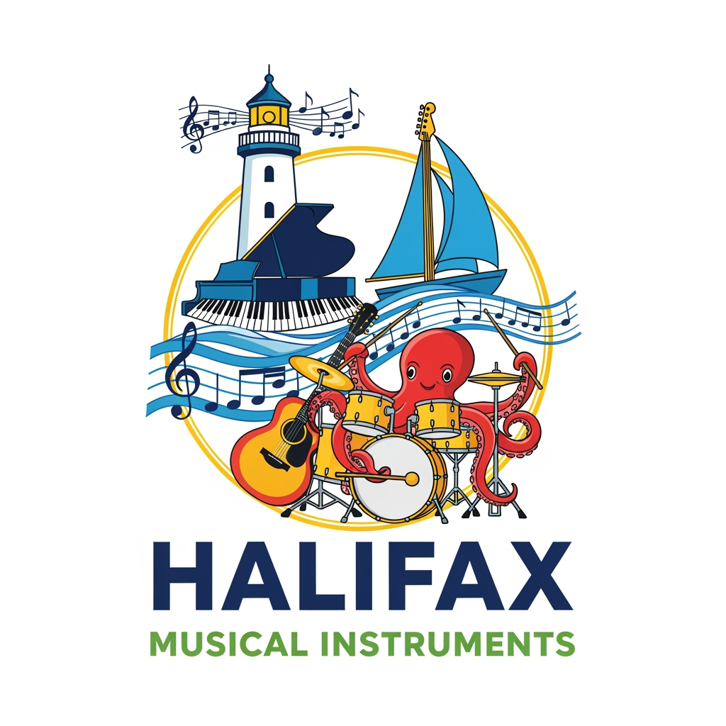 AI Design for please create logo Halifax Musical Instruments more different