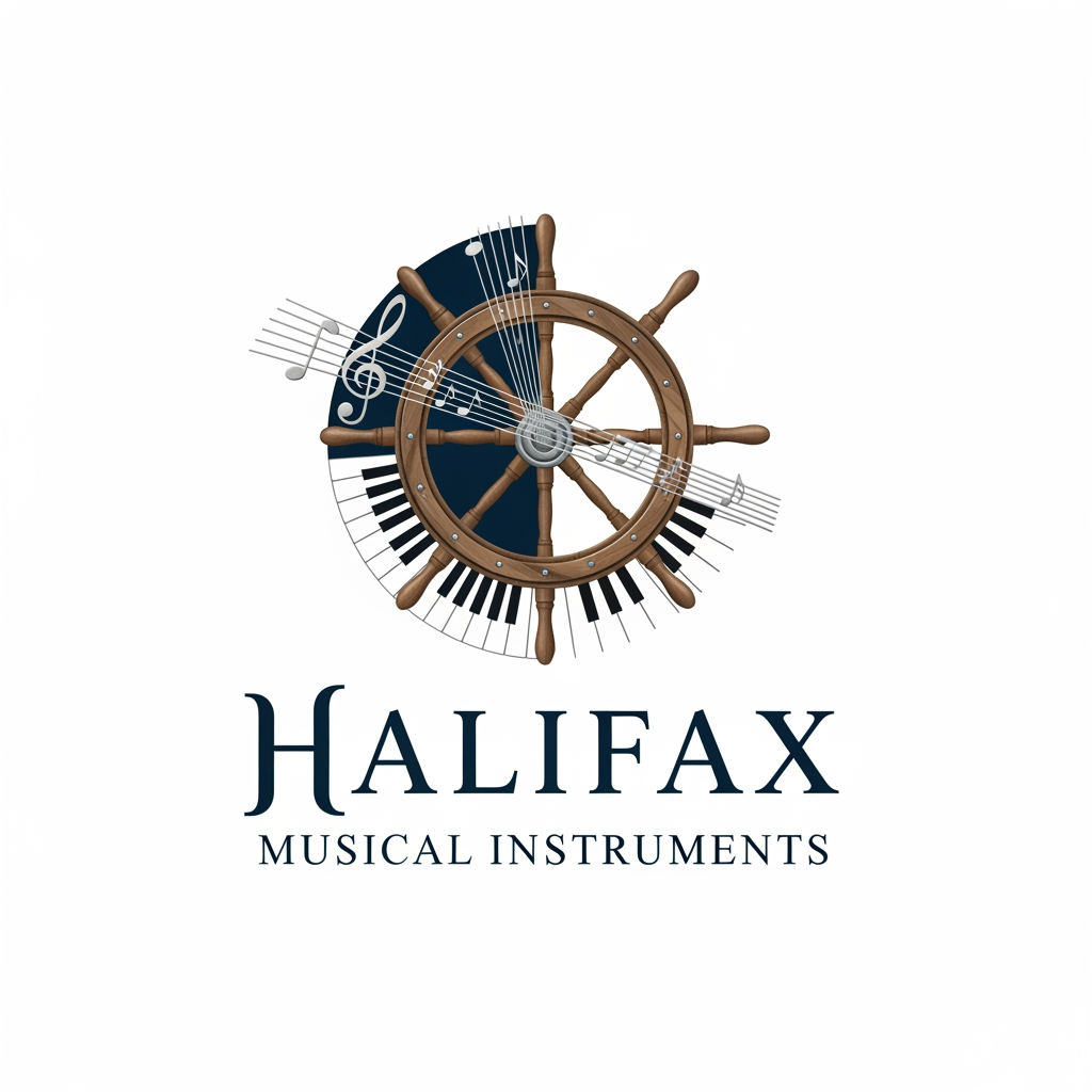 AI Design for please create logo halifax musicle instruments more different