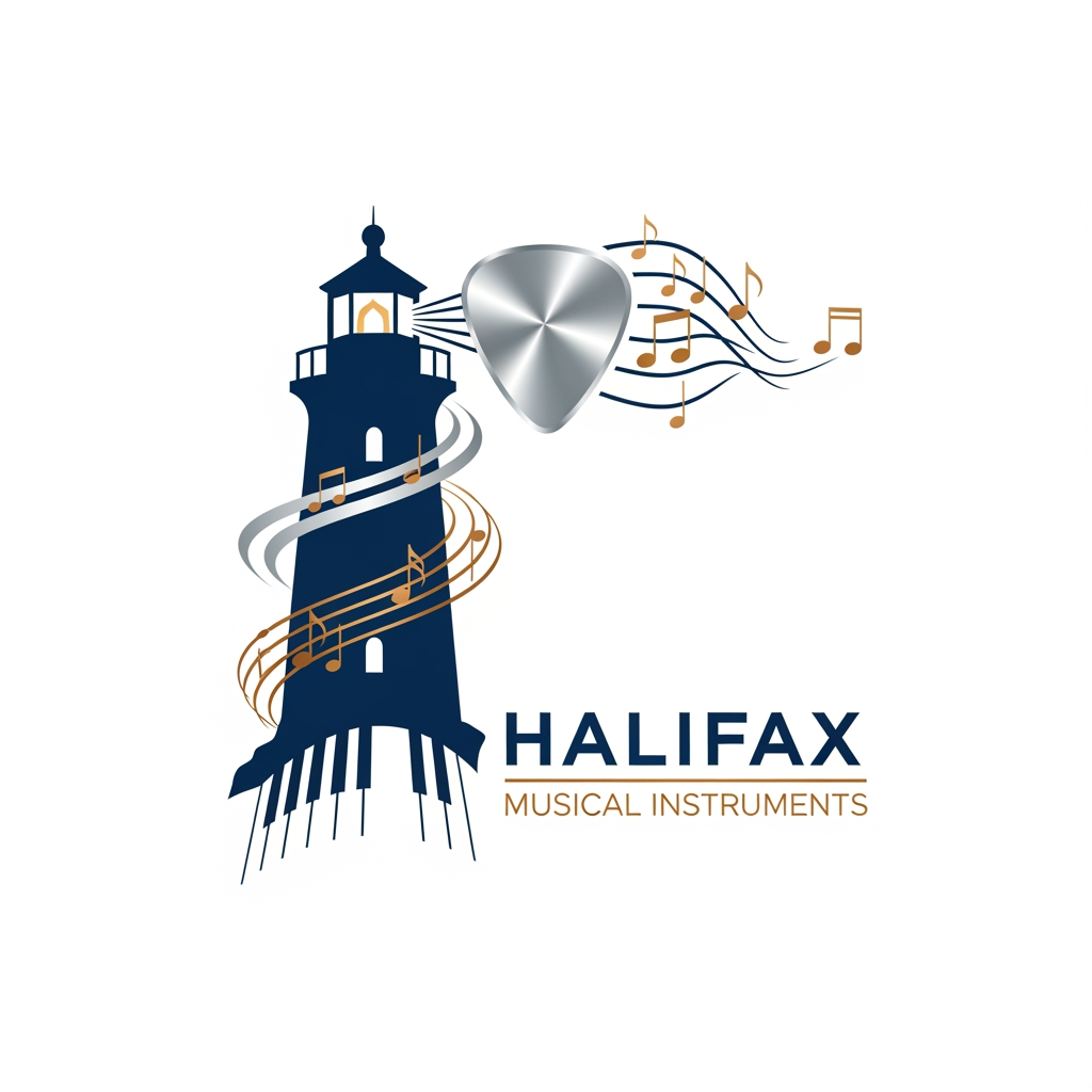 AI Design for please create logo halifax musicle instruments more different
