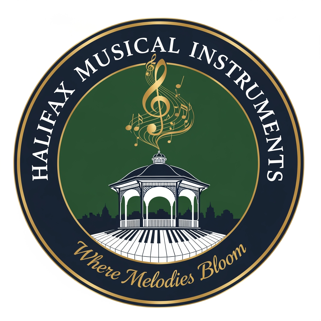 AI Design for please create logo halifax musicle instruments more different