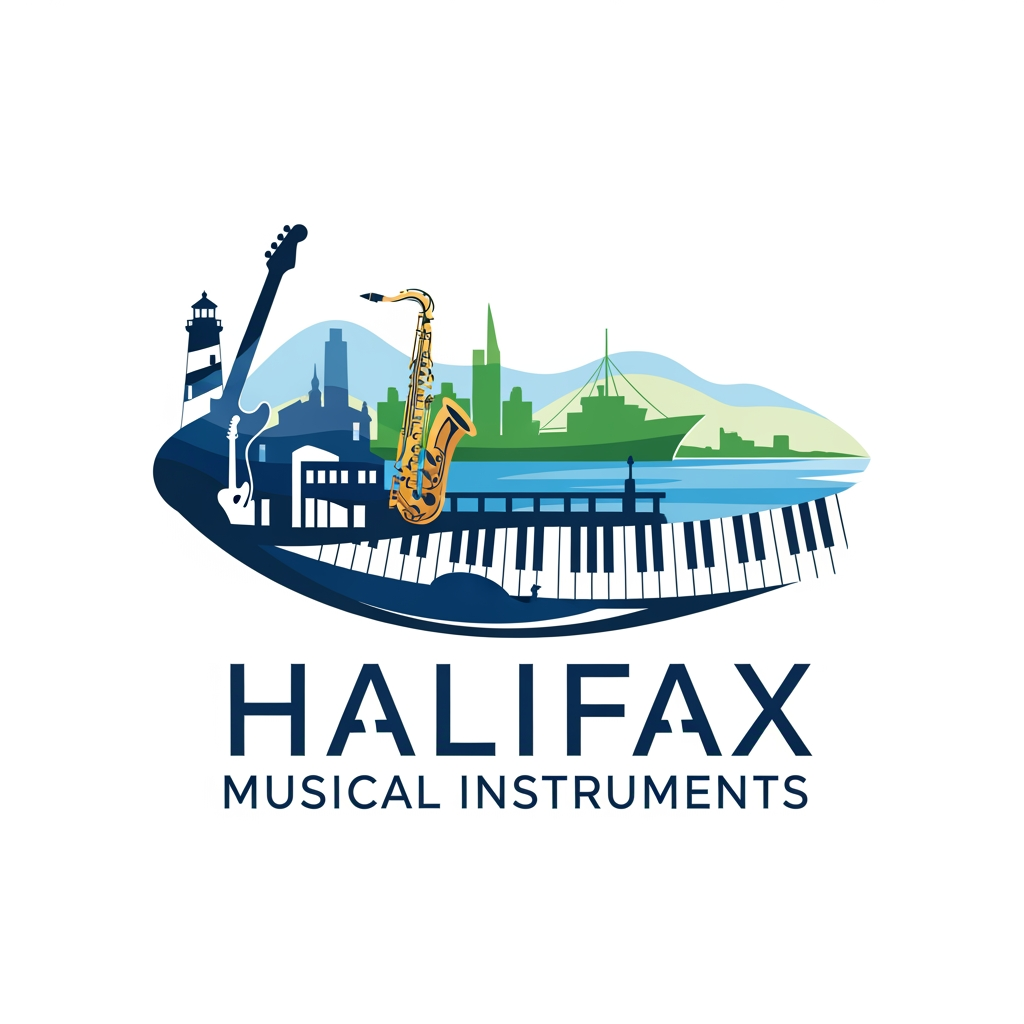 AI Design for please create logo halifax musicle instruments more different