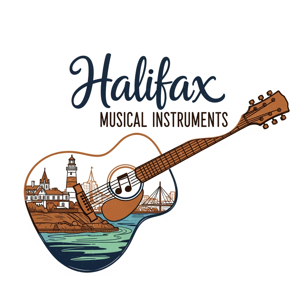 AI Design for please create logo Halifax Musical Instruments more different