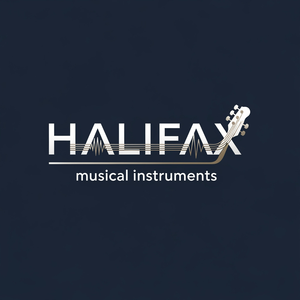 AI Design for please create logo HALIFAX musical instruments