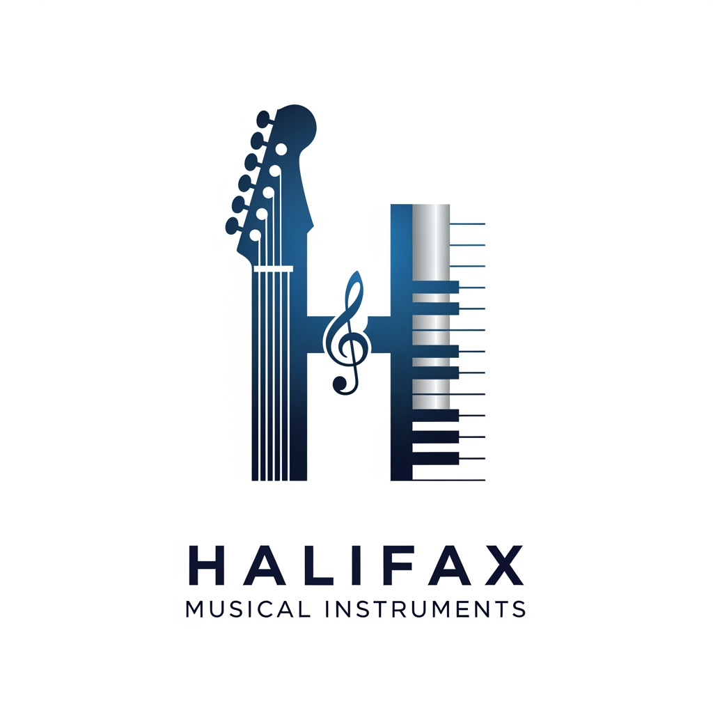 AI Design for please create logo halifax musicle instruments more different