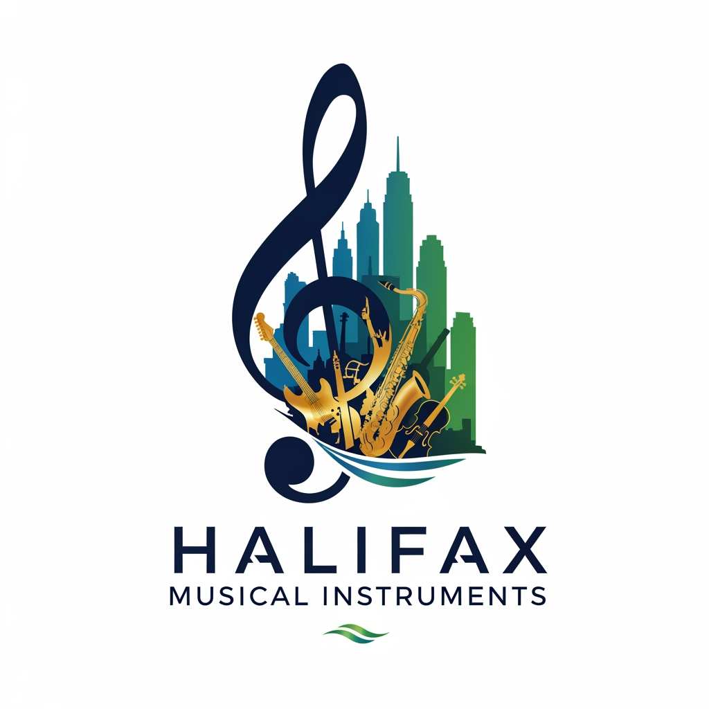 AI Design for please create logo halifax musicle instruments more different