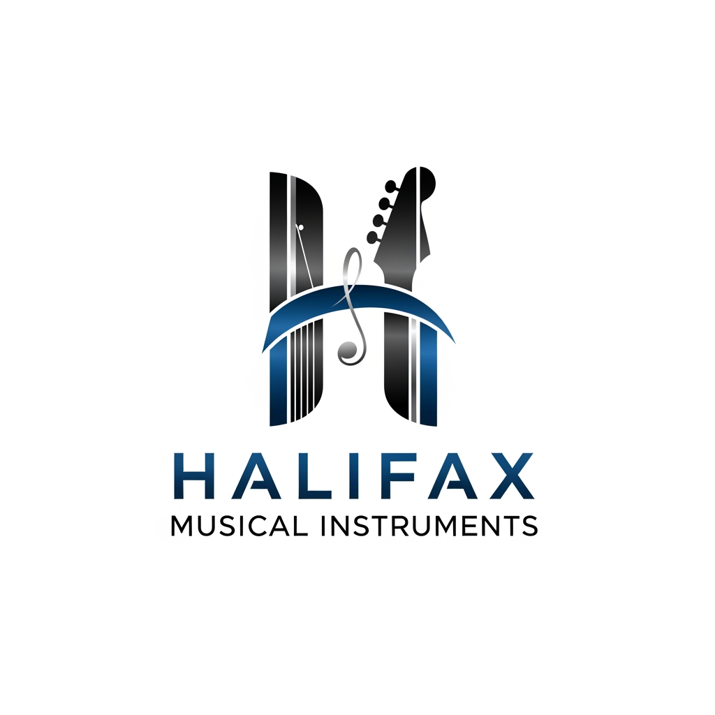 AI Design for please create logo Halifax Musical Instruments more different