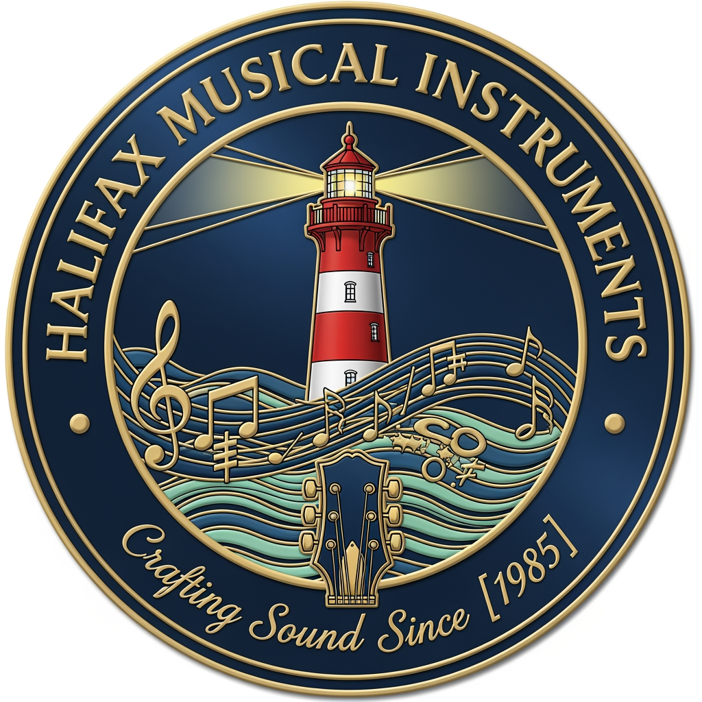 AI Design for please create logo Halifax Musical Instruments more different